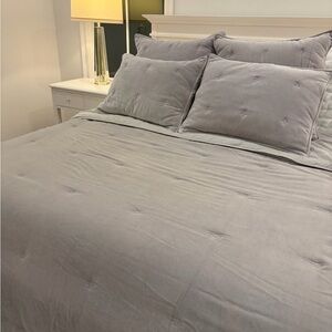 Pottery Barn Soft Gray Comforter Set